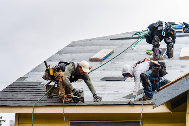 Professional Gutter Installation technician working in Hegins, PA